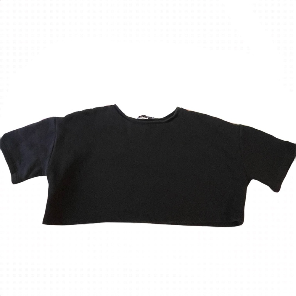 Zara Black Ribbed Top